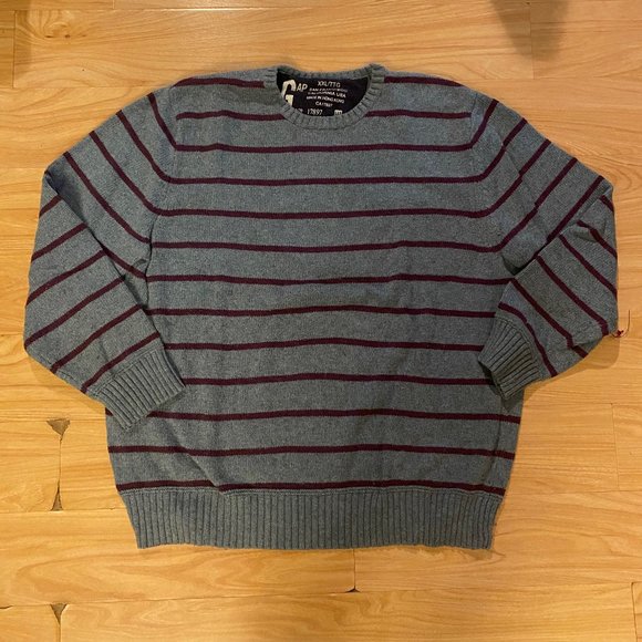 Men's Gap Crew-Neck Sweater Striped XXL - Picture 1 of 4